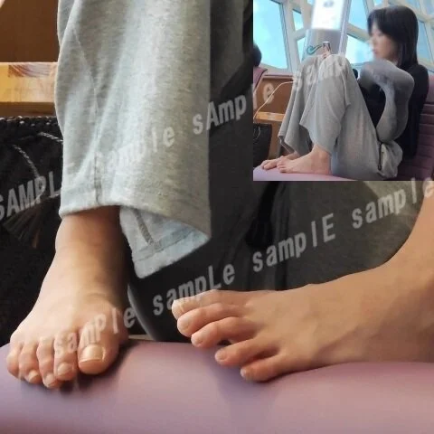 【フルHD動画】早朝便待ち女の子のベンチに乗せた足