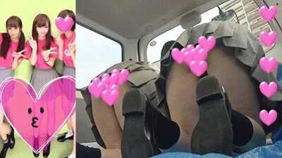 【個撮】大親友だから余計気まずい二人組!車内でズゴズゴ交互ハメ!ギリギリま○こに