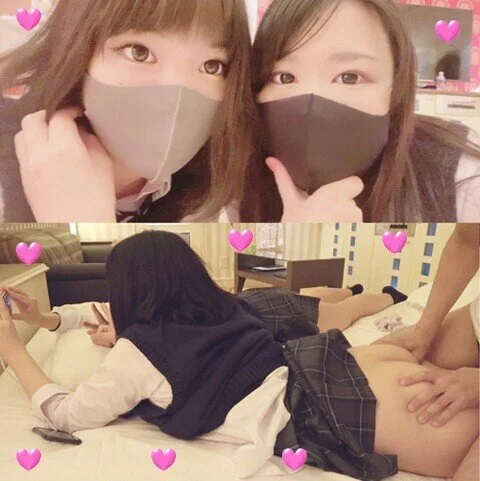 【個撮】生贄交換のあきちゃんが新たな親友を連れて来てバカ自撮り!完全に素!エロ過