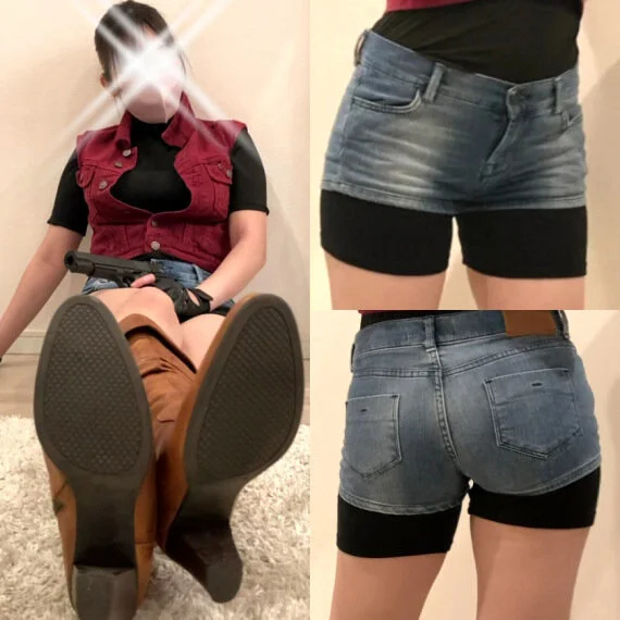 ホットパンツコスチュームをいろんな角度から撮ってみました 姉の友達はコスプレイヤ