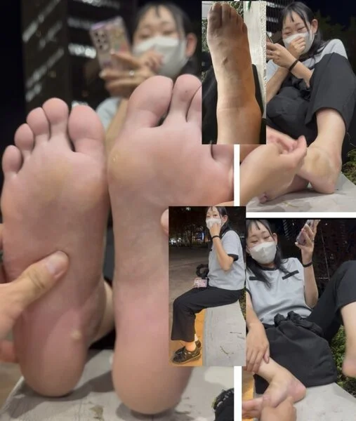 触れただけでも無理!高身長OL美女25.5cmギリシャ型足裏くすぐり両足比べ4分