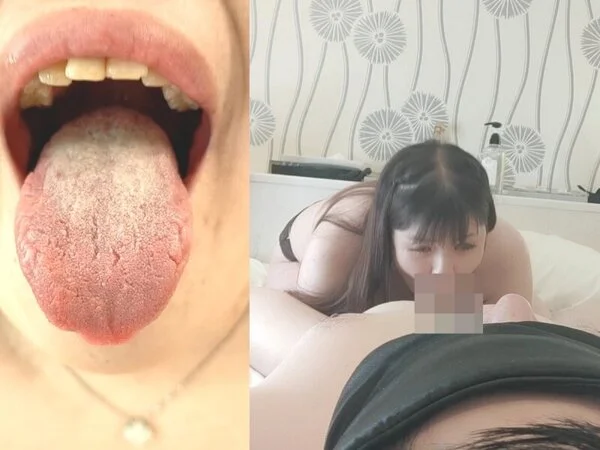 激クサ黄色の汚舌!極上BBW★激クサ口臭鼻舐め&鼻フェラ騎乗位で、中の精子を空に