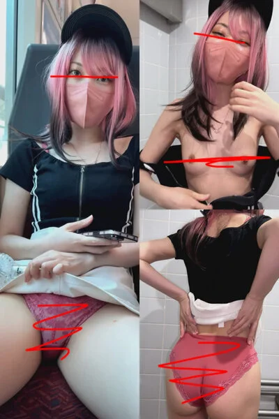（顔モ無し)ピンク髪のギャルちゃんの誘惑パンチ☆