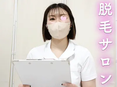 ノーブラ巨乳ナース♡セクシー下着から覗く剃り跡にガン勃ち