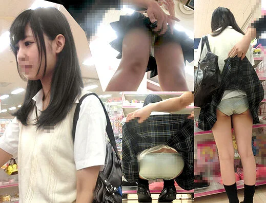 前代未聞の危険過ぎ前からめくり!割れスジくっきりPモロ見え14連めくりvol42