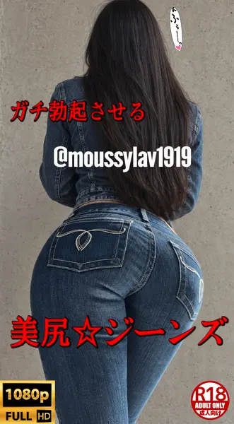 【巨乳長身美女】moussyデニム👖ムチムチ変態デカ尻❤️即ムラムラさせて射精さ