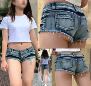 【フルHD】街のギャル姉さんのはみ出た肉尻