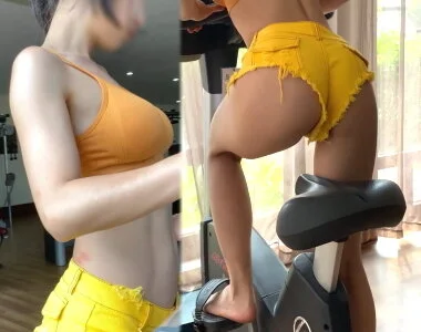 【フルHD】ジムで強烈な桃尻を揺らす美人6