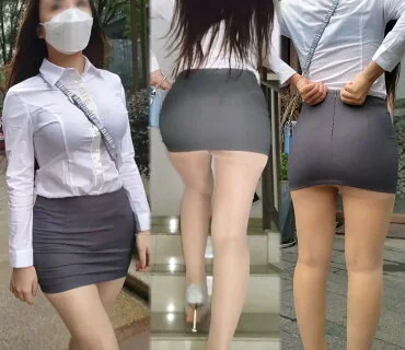 【高画質】Vol3 パンスト巨乳OL 股下ゼロの階段上り