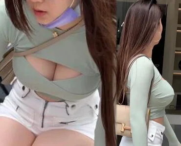 【高画質】ロケット巨乳パンティーライン美人