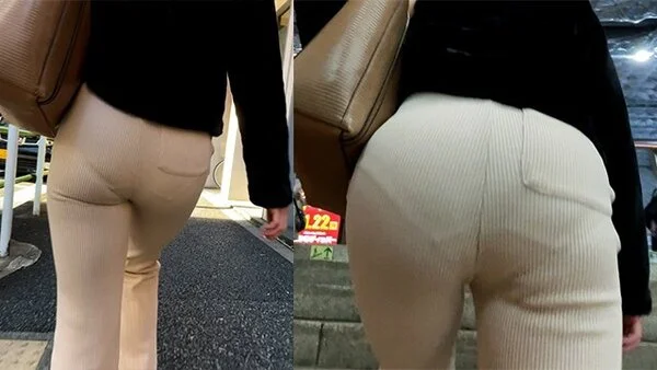 【高画質フルHD】リブニットはライン出まくり①