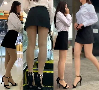 高画質 パンストOLの見事な脚線美2