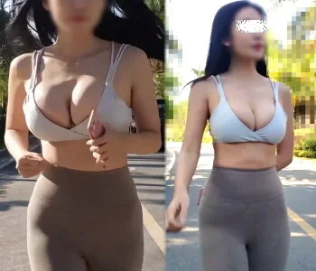 高画質 巨乳!ジョギングで爆乳を揺らしまくる美人さん