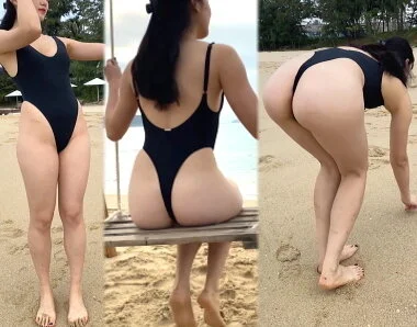 高画質 海水浴場のとんでもないハイレグ 3、4、5のセット
