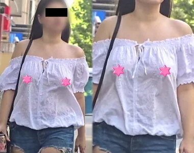 【フルHD】ノーブラで左右に揺れまくりの巨乳