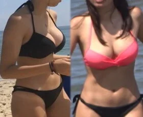 【フルHD】2人の海水浴場の巨乳爆乳!