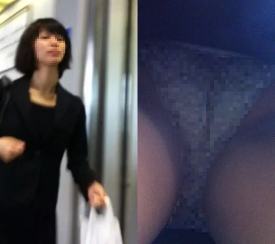 出張OLさん逆さ撮り 第三弾 ナチュストセンターシームで白P