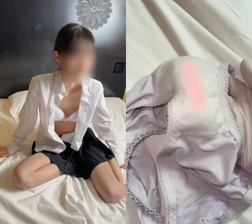 【下着買取】細いし美肌だし清楚すぎな「ちなみ」ちゃん、クリバイブと手マンで喘いで