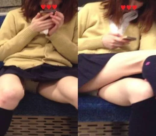 電車で向かいのギャルKがまさかのパンモロ 電車人 vol.1