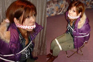 着衣■■&猿轡フェチ動画 [TA9 Takako Tied and Gagged