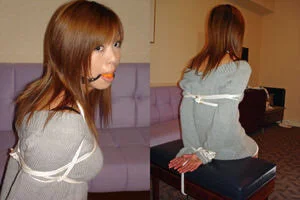 着衣■■&猿轡フェチ動画 [TA18 Knitted Dress Bound P