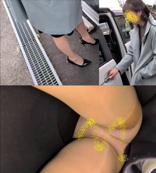 会社の同僚、社用車片付け中にパンチラ撮影! NO. 29