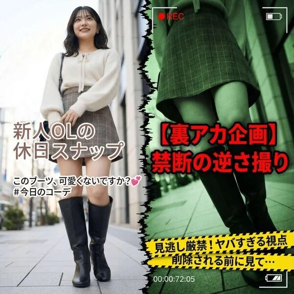 逆さ撮りスナップ#02 新人OLの休日