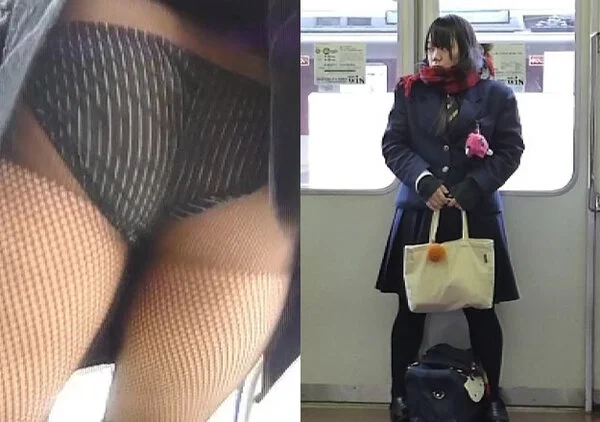 【黒スト編】制服スカートめくりパンチラ vol.4