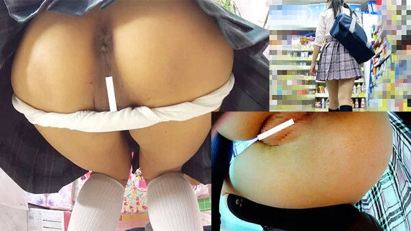 【むき出しま●こ】ショーツがずらされて、アナルとま●こがむき出し!!