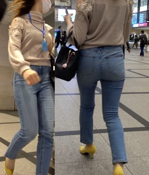 圧倒的な爆尻デニムな豊満美尻お姉様!安産ボディが躍動します!