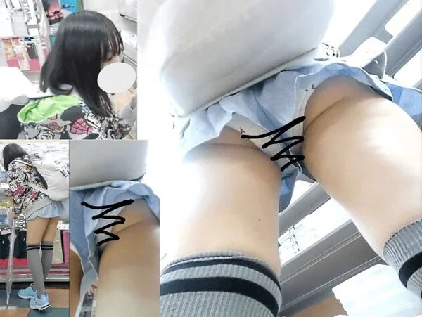 美■■C様のミニスカパンチラ