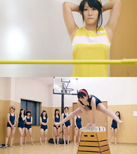 女の子の裸足で体育④