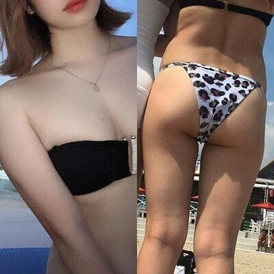 ギャルお姉さんのセクシーな水着と普段着のギャップ