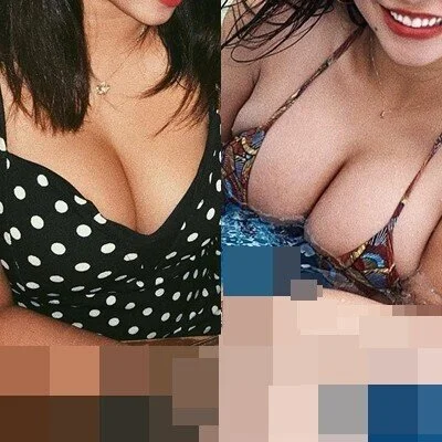 爆乳のハーフ美人妻の水着と私服