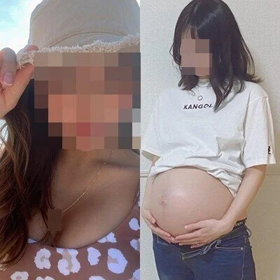 素人女性30 清楚系妊婦さんとおっぱい大きい美人お姉さん