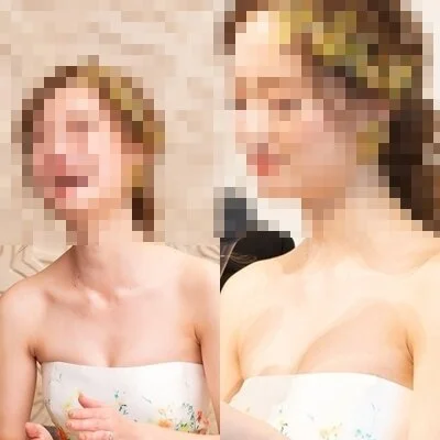 素人女性81 おっぱい見えそうなドレスの新婦さん