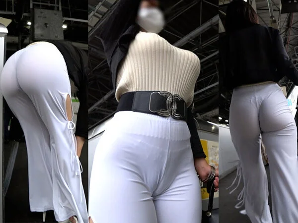 【着衣:フレアパンツ】《本編》凛とした佇まいが印象的なアンニュイな美人OLさん!