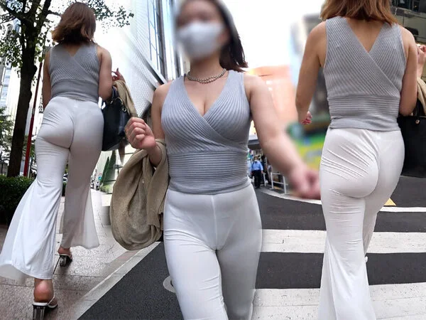 【着衣:フレアパンツ】《本編》これぞ着衣フェチの極み!皮膚と一体化した布がエロス