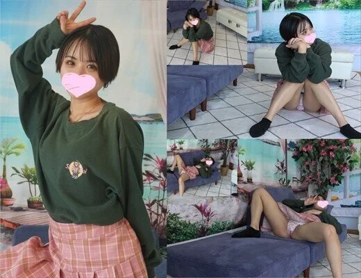 あどけなさを残す小柄でかわいい女の子の無防備食い込みピンクおパンティ