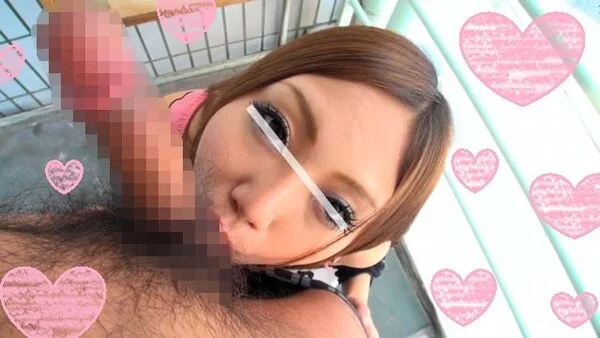 【個人撮影】非常階段でドキドキしながらギャル娘がフェラチオ!!