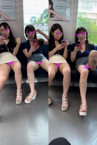 (顔モ無し)あの2人組ギャル再び☆