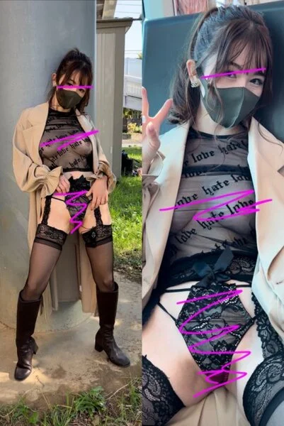 (顔モ無し)スタイル抜群美形お姉さんの露出散歩☆