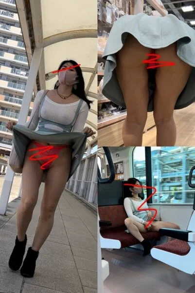 (顔モ無し)ドスケベお姉さんの露出でムラムラしちゃって、、、☆