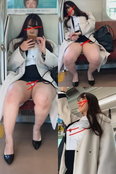 (顔モ無し)ムチムチミニスカOLのパンチラ☆