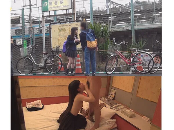 鶯谷に出没する学校帰り制服の立ちんぼに直撃&■■■■