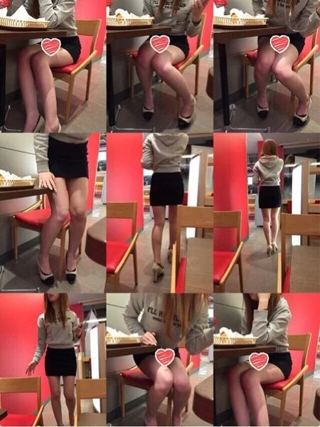 生足美脚JDの純白パンティ