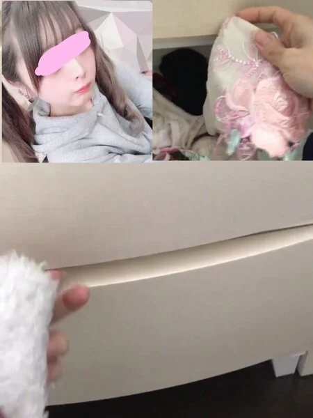 20才カフェ定員の下着タンスの中!