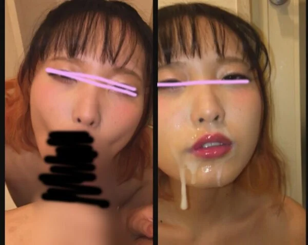 【個人撮影】バレ削除【スマホ撮影】フェラだけは得意の彼女に顔射〈素人〉