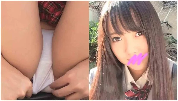 【パンチラ接写】スベスベ肌の太ももの奥♡エッチなふくらみ純白デルタ