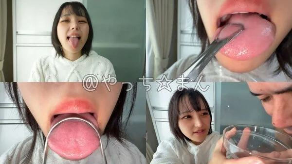 【個人撮影】乙葉らぶの舌ブラシで「汚舌苔」採取